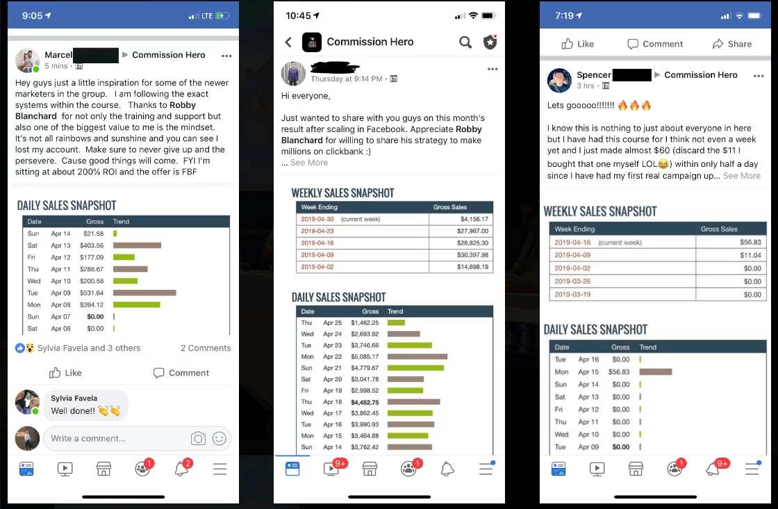 Commission Hero Review Commission Hero Review Income Proof